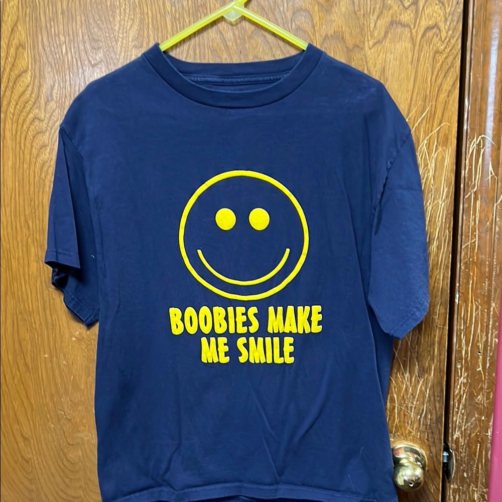 Navy Blue Smiley Face Men’s T-Shirt